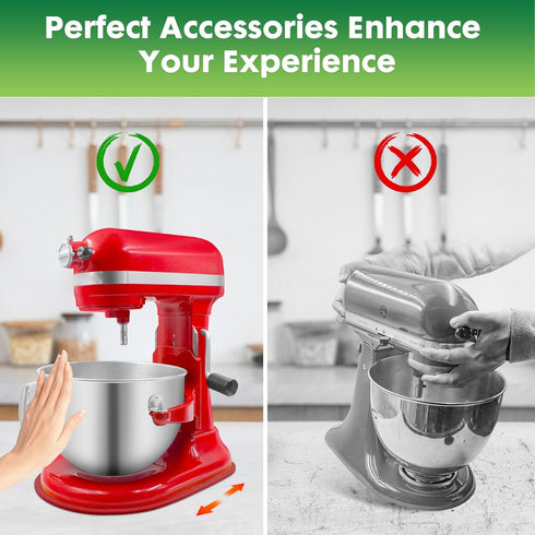 Mixer Sliding Mat for Kitchen Aid - Kitchen Counter Appliance Slider Mat Mixer Attachment for Kitchenaid 5-8 Qt Bowl Lift Stand Mixer, Mover Slide...