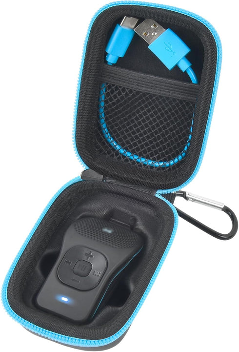 Carrying Case for Noxgear 39g Wearable Bluetooth Clip Speaker, Magnetic Clip-On Wireless Portable Speakers Mini Travel Storage Holder Box with Poc...