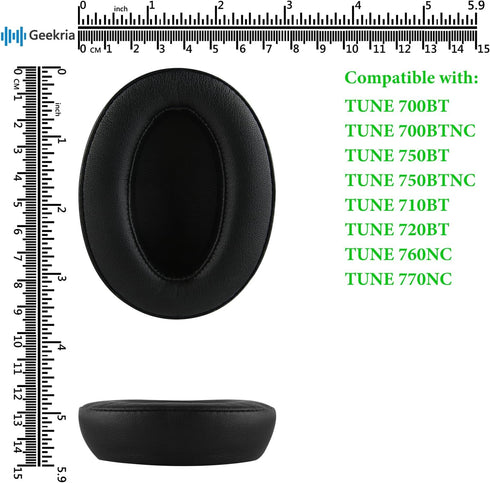 Geekria QuickFit Replacement Ear Pads for JBL Tune 700BT, 750BTNC, Tune 710BT, Tune 720BT, Tune 760NC, Tune 770NC Wireless Headphones Ear Cushions...