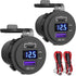 Qidoe 2 Pack PD3.0 20W and QC3.0 18W USB C Car Charger With LED Voltmeter and ON/Off Switch for Boat, RV, Truck, Golf Cart, Motorcycle...