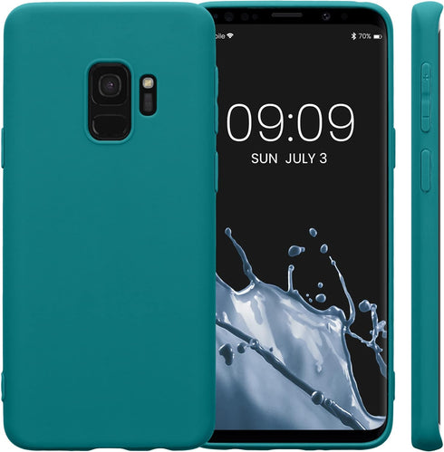 kwmobile Case Compatible with Samsung Galaxy S9 Case - Soft Slim Protective TPU Silicone Cover - Teal Matte...