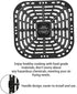 Air Fryer Grill Plate Fryer Replacement Grill Pan, Sturdy 304 Stainless Steel Grill Pan Tray Replacement Parts with Rubber Feet, Nonstick Grill Bo...