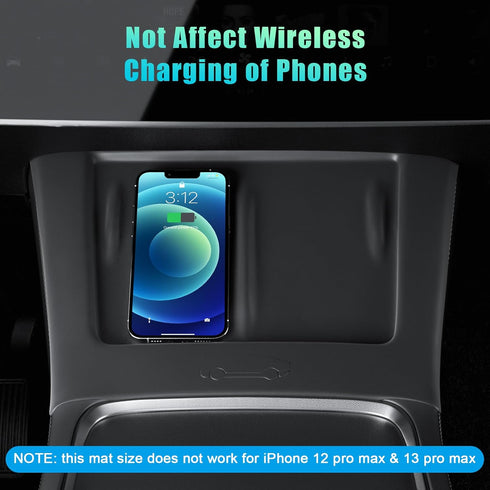 Upgrade Center Console Wireless Charger Silicone Mat for Tesla Model 3 Model Y Anti-Slip Protective Pad Interior Accessories......