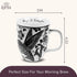 Karma Gifts 16 oz Black and White Boho Mug Hummingbird - Cute Coffee and Tea Mug - Ceramic Coffee Mugs for Women and Men, 1 Count (Pack of 1)...