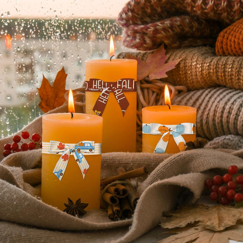 6PCS 3/8" Fall Ribbons Thanksgiving Ribbons, Grosgrain Pumpkin Leaves Hello Fall Decor Ribbons 30 Yards, Autumn Decor Ribbons for Fall Thanksgivin...