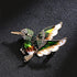 Acxico 3Pcs Fashion Color Enamel Hummingbird Alloy brooches Women Party Skirt Clothing Accessories Brooch Bird...