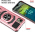 for Nokia C110 Phone Case with Tempered Glass Screen Protector,Military Grade Heavy Duty Shockproof Protective Cover,with Ring Kickstand Full-Body...