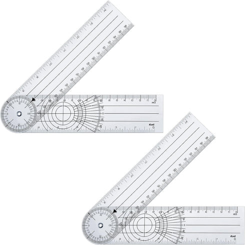 Plastic Goniometer Quick Angle Protractor Clear Angle Finder Angle Ruler with 7 Inch Arm Angle Measurement Tool for School Office Measuring Drawin...