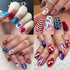 6Sheets Independence Day Nail Art Stickers 4th of July Nail Decals 3D Self Adhesive Nails Art Supplies Classics American Flag Eagle Heart Design S...