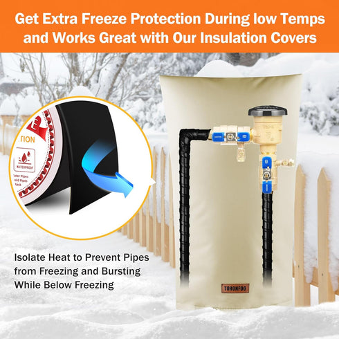 3 in Pipe Insulation Tape - Weather Resistant Foam Tape Insulation - Outdoor Water Pipe Insulation Wrap - Insulation Tape for Water Pipes - Pipe W...