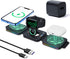 3 in 1 Wireless Charger Magnetic Foldable 3 in 1 Charging Station Fast Wireless Charging Pad for iPhone 14/Pro/Max/Plus/13/12 Series AirPods 3/2/P...