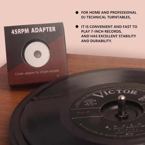 45 Record Adapter for Turntable 45 RPM Record Player for 7 Inch Vinyl Record Players Turntables Accessories Solid Aluminum Dome...