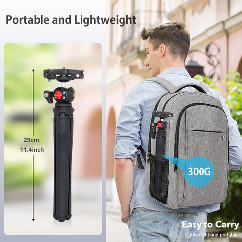 Koolehaoda Mini Tripod Stand, 3 in 1 Flexible Tripod for iPhone Camera, Octopus Tripod with 1/4'' Screw Hidden Phone Holder & Cold Shoe for GoPro ...