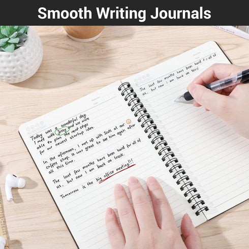 EUSOAR Spiral Ruled Notebook, A5 3packs 5.5"X8.3" 120 Pages Lined Travel Writing Notebooks Journal, Memo Notepad Sketchbook, Office Business Subje...