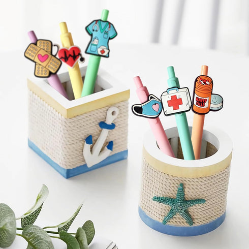 Cute Nurse Pens Funny Nurse Accessories for Work Aesthetic Gel Pen Black Ink Set for Cna Rn Medical Assistant Nursing Student Essentials Nurse Wee...