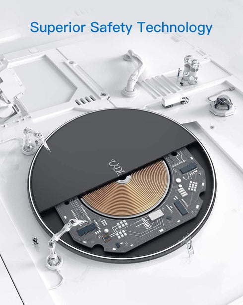 15W Wireless Charger Fast Charging Pad Slim Quick Charge Compatible with LG Velvet 5G, V30, G6 Phones...