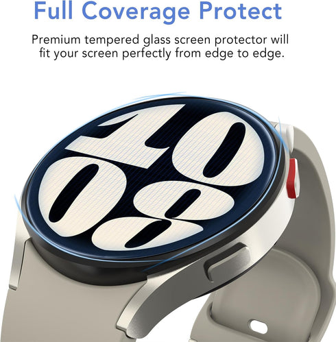 SPGUARD [2Pack Galaxy Watch 6 40mm Screen Protector, Auto-alignment Installation Kit Accessories Tempered Glass Screen Protector for ONLY Samsung ...