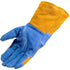 Caiman Premium Split Cowhide MIG/Stick Welding Gloves, Wool Lining, Kontour, Kevlar, Blue/Gold, Large (1512)...