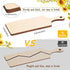 8 Pcs Mini Wooden Cutting Board with Handle 9.45 x 3.54 Inch Thicken Wooden Chopping Board Small Paddle Charcuterie Board Cooking Butcher Block Se...