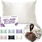 Mulberry Park Silk Travel Pillowcase - Prevent BedHead and Frizz, Minimizes Sleep Wrinkles - 19 Momme, Grade 6A Pure Mulberry Silk - 13" x 18", Iv...