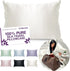 Mulberry Park Silk Travel Pillowcase - Prevent BedHead and Frizz, Minimizes Sleep Wrinkles - 19 Momme, Grade 6A Pure Mulberry Silk - 13" x 18", Iv...