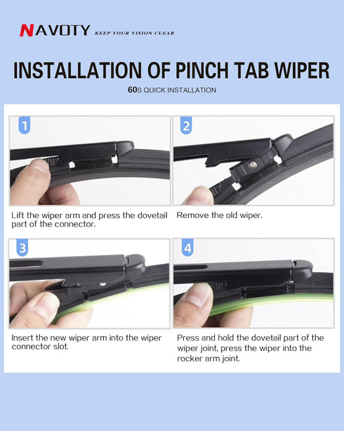 2 Factory Wiper Blades Replacement for Toyota Sequoia 2007-2021/ Tundra 2007-2021 Original Equipment Windshield Wiper Blades Set - 26"+23" (Set of...