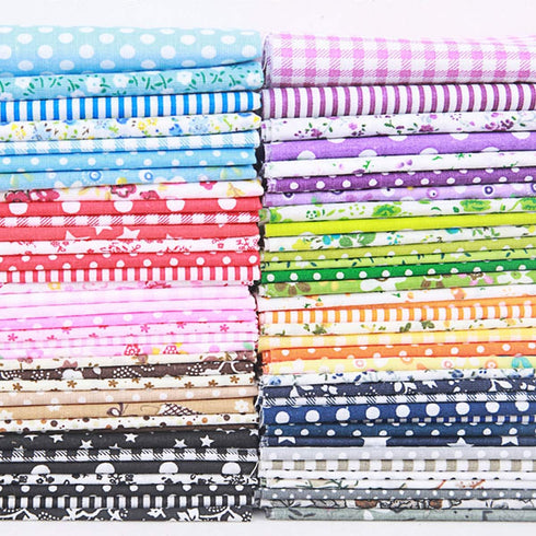 YOLUFER DIY Cotton Fabric Bundle 19.7 x 19.7 Inches, 7PCS Different Pattern, Squares Patchwork Material for Sewing Quilting Scrapbooking. (Black)...