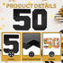 Cardboard Number for Charcuterie 50 Set Fillable Tray 10.2'' Black Charcuterie Paper Box for 50th Birthday Anniversary Party Decorations Chocolate...