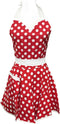 Wrapables Adjustable Flirty Hostess Apron, Red Polka Dots...