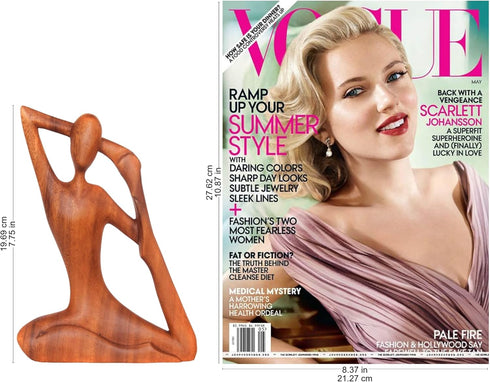 NOVICA Brown Suar Wood Yoga Sculpture, 7.75" Tall 'Yoga Stretch'...