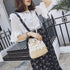 Bamboo Handbag, Beach Purse Bag Half Moon Bag, Straw Lace Woven Travel Sling Bag Shoulder Crossbody Bag for Women...