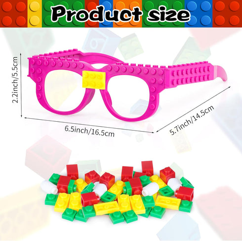 12 Pcs Building Bricks Glasses Building Blocks Games for Kids Birthday Party Favors Supplies, Boys Girls Carnival Party Games...