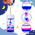 Liquid Motion Timer Key Chain - Sensory Bubbler Toy for Calming Fidget, Stress Relief - Water Bubble Desk Toy for Kids (1Box-4Pcs(Key Chain) Editi...