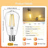 Dimmable Edison LED Light Bulbs 60 Watt Equivalent, 6W 2700K Warm Light E26 LED Bulbs for Table Lamp Bathroom Vanity Outdoor Wall Light ST58, 750L...