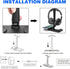 5 in 1 Headphone Stand with 15w Wireless Charger, Fast Wireless Charging Station Headset Holder for iPhone 15/14/13/12/11/XS/XR/X, Air Pods 3/2/Pr...