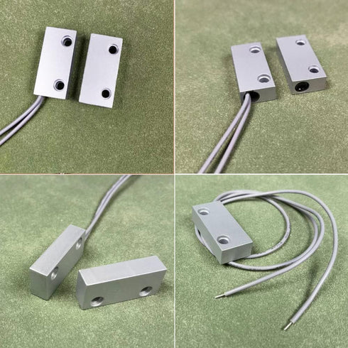 Home Security Wired Rolling Door Contact 0~100V/0.5Amp Magnetic Reed Switch MC-51 Alarm Sensor Magnetic Switch with 2 Wires for N.C. Applications...