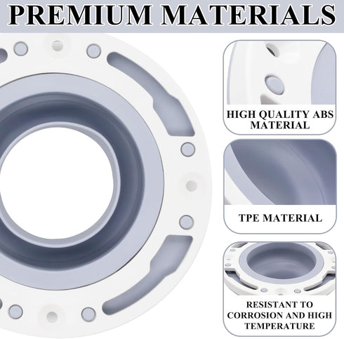 Toilet Flange Repair Kit Fits for 4 Inch 5 Inch or Special 3 Inch Drain Pipe, Universal Toilet Flange for Toilet Repair and Installation, Perfect ...