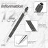 12 Pieces Ballpoint Pen with Stylus Tip, 1.0 mm Black Ink Metal Pen Stylus Pen for Touch Screens, 2 in 1 Stylus Ballpoint Pen (Gray and Silver)...