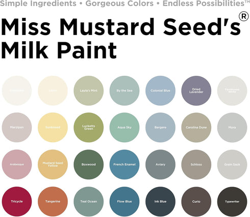 Miss Mustard Seed's MilkPaint for Furniture, Wood, Cabinets, Walls, Brick, and Stone, Water Based, All Natural, Eco Friendly, Organic, No VOCs (Fa...