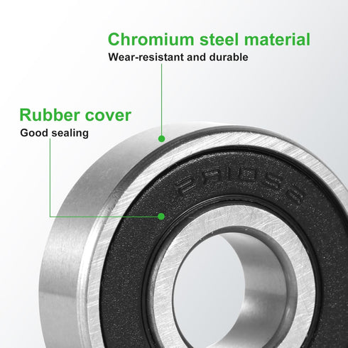 5pcs 6201RS Front and Rear Wheel Bearing Kits for Coleman CT100U CC100X, Wheel Bearings Replacement for Baja Motorsports 97cc Doodle Bug Motovox M...