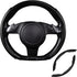 CAR PASS® Carbon Fiber Steering Wheel Cover, Segmented Wheel Protector Non-Slip Sporty Car Accessories, Universal Fit for D-Shape O-Shape 14.5" to...