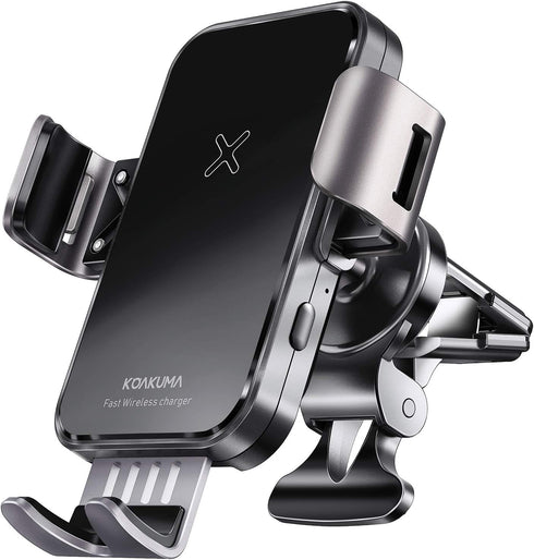 15W Fast Wireless Car Charger Mount - Wireless Charging Car Mount Auto-Clamping.Windshield/Air Vent Phone Holder,Quick Charging for 9/10/11/12/13/...