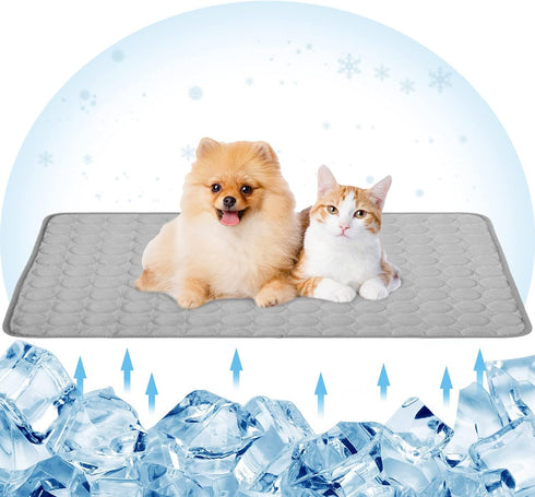 Pet Cooling Bed Mats Dog Cooling Mat Washable Comfort Breathable for Dogs and Cats Indoor Outdoor, Keep Cool Ice Silk Sleeping Mat for Summer Hot ...