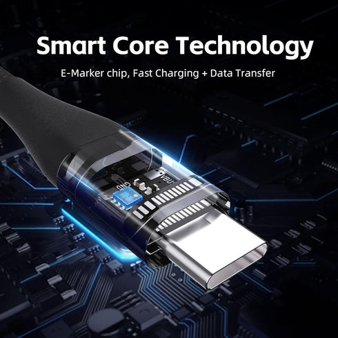 100W USB C Cable USB C to USB C Cable Nylon Type C PD Charging Cable and Data Cable Fast Charging Cable for Samsung Galaxy Ultra Note 20, Pixel 4/...