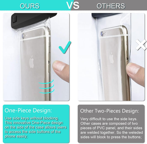 Waterproof Phone Pouch/Case, 4 Pack Large Water Proof Phone Pouch for iPhone, Samsung Galaxy & Pixel, IPX8 Phone Water Protector Pouch for Travel,...