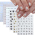 Star Nail Sticker 6 Sheets Gold Sliver Star Nail Art Stickers 3D Self-Adhesive Diamond Star Nail Decals Glitter Star Nail Charms Stickers Shiny Si...