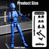 5PCS Lucky 13 Action Figures, T13 Action Figure Articulated Dummy 3D Printed Titan 13 Robot Multi-Jointed Movable Desktop Decoration for Game Love...