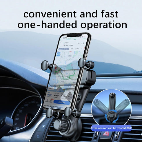 Car Phone Holder with Rotatable Swing Arm, Hands-Free Car Vent Phone Mount with Newest Metal Air Vent Clip Fit for All iPhone Android Smartphones....