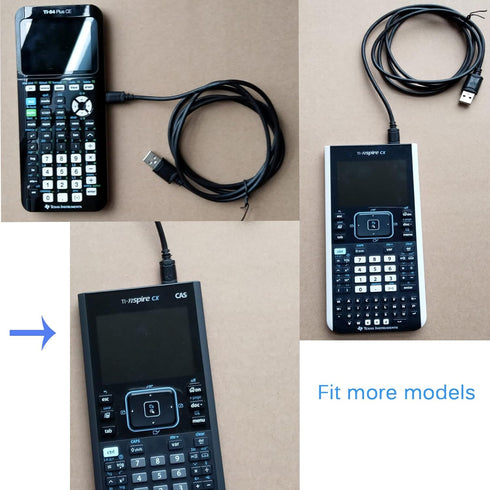 USB Charger Charging Cable Cord Compatible with TI-84 Plus CE Graphing Calculator, TI-84 Plus, TI-84 Plus C Silver Edition, TI 89 Titanium, TI Nsp...