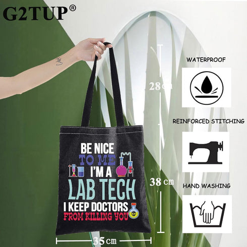 G2TUP Funny Lab Tech Laboratory Technician Week Gift Cosmetic Bag Medical Scientist Lab Technician Travel Organizers (Lab Tech T)...